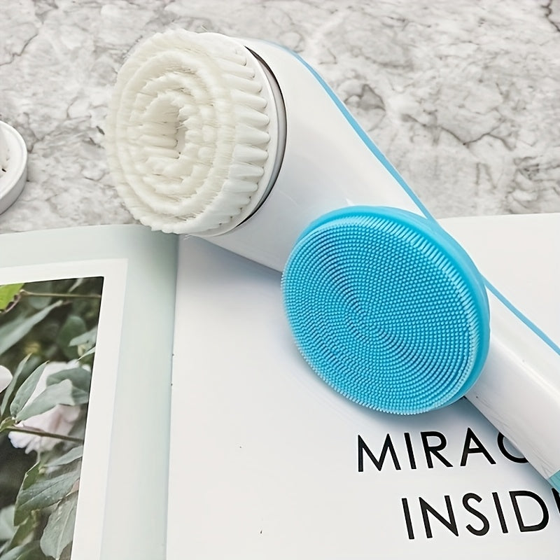 New Electric Bath Brush Home Automatic Back Scrubber Detachable Head Shower Massager, Lightweight and Portable