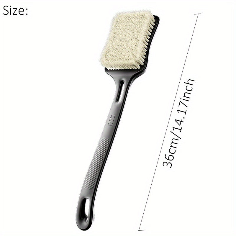 Ergonomic Non-Slip Back Scrubber Brush - Extra Long Handle with Dual Soft & Stiff Bristles for Gentle Exfoliation, Anti-Slip Shower Bath Tool for Men, Women & Elderly, No Electricity Needed, Shower Scrubber, Elderly Bathing Aid, Sleek Brush Design,