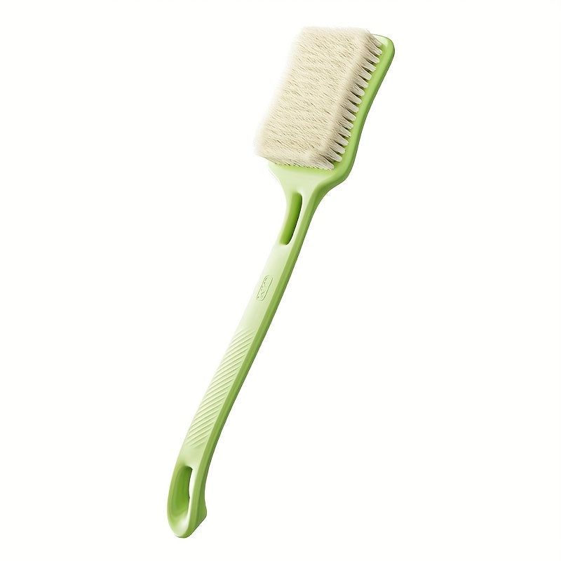 LHM Long Handle Back Scrubber Shower Brush - Exfoliating Bath Brush with Soft Bristles, Improved Skin Health, Anti-Slip Grip for Women/Men/Elderly, Hanging Hole for Storage, Body Scrubber for Hard to Reach Areas