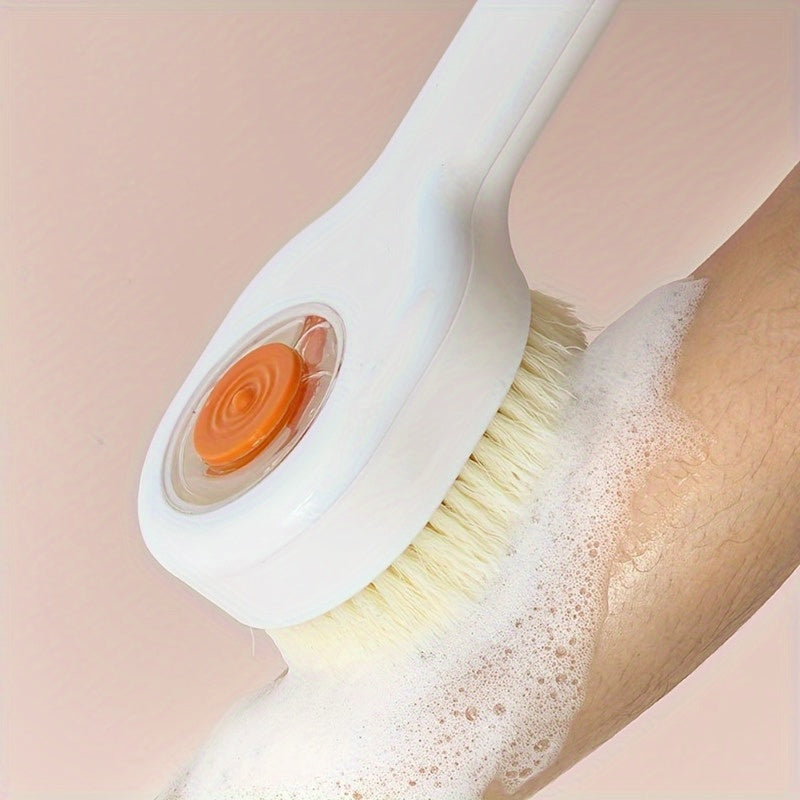 Back Scrubber Bath Brush with Soft Bristles & Ergonomic Long Handle - Fragrance-Free, Battery-Free Exfoliating Brush for Gentle Body Cleansing, Men & Women, Easy-to-Use Shower Tool, Back Scrubber for Shower, Longhandled Scrubber, Durable Scrubber