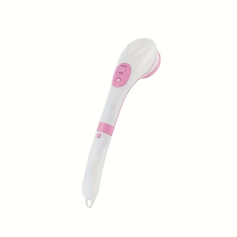 1pc Fully Automatic Electric Shower Brush With Five Brush Heads, Handheld Massage Body Brush, Lazy Back Scrubber Back With Long Handle, Formaldehyde-Free Spa Exfoliating Scrub For Back And Full Body Cleansing