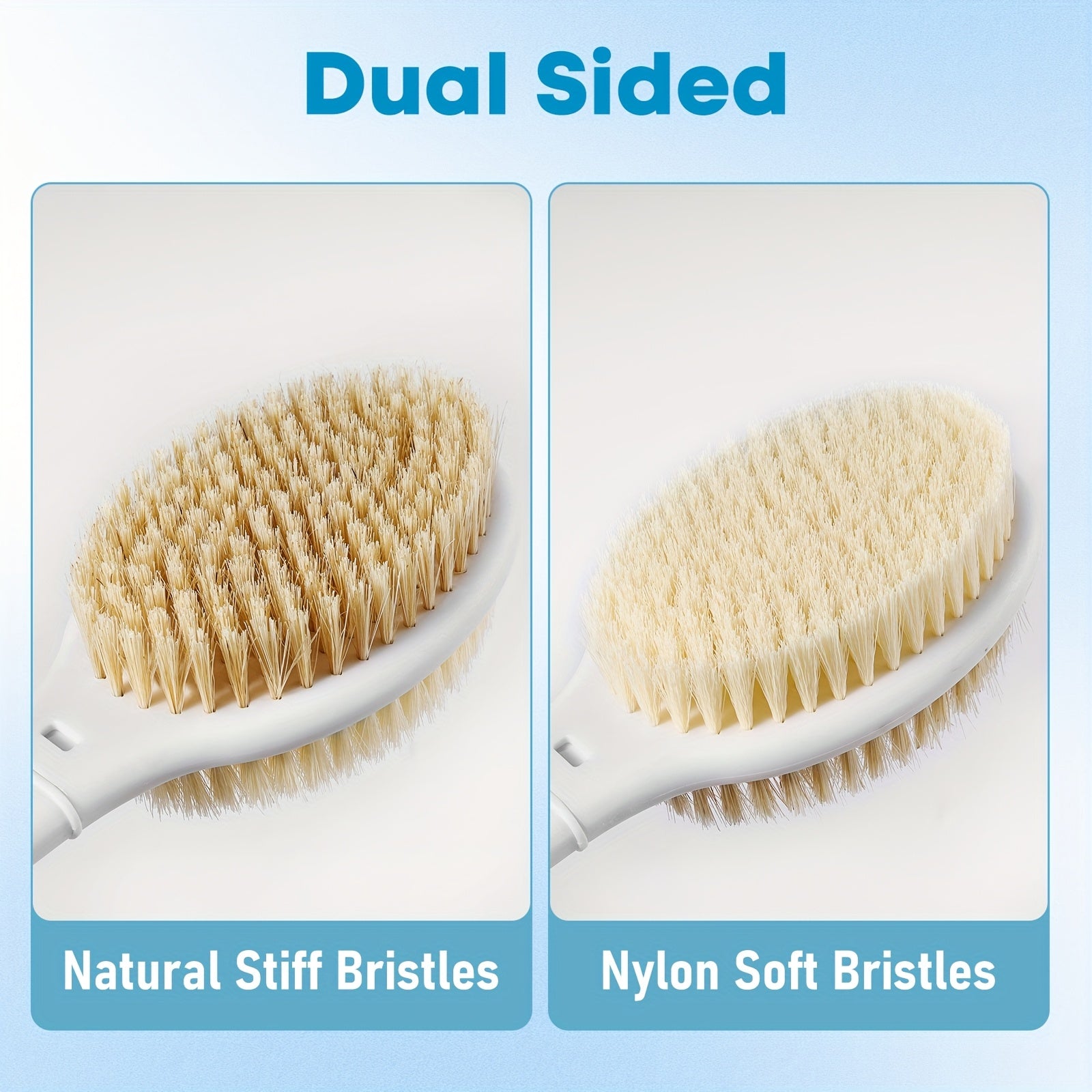 Flexible Bath Brush with Non-Slip Handle and Hanging Rope - Durable Bristles for Gentle Exfoliation, Perfect for Shower or Spa Use, Easy to Clean and Store, Shower Brush for Bod