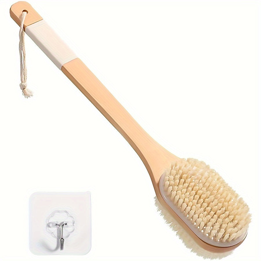 Back Scrubber Body Brush, Wet and Dry Use Body Brushes for Shower, Back Brush Bath Brush Exfoliating Brush with 17in Long Handle