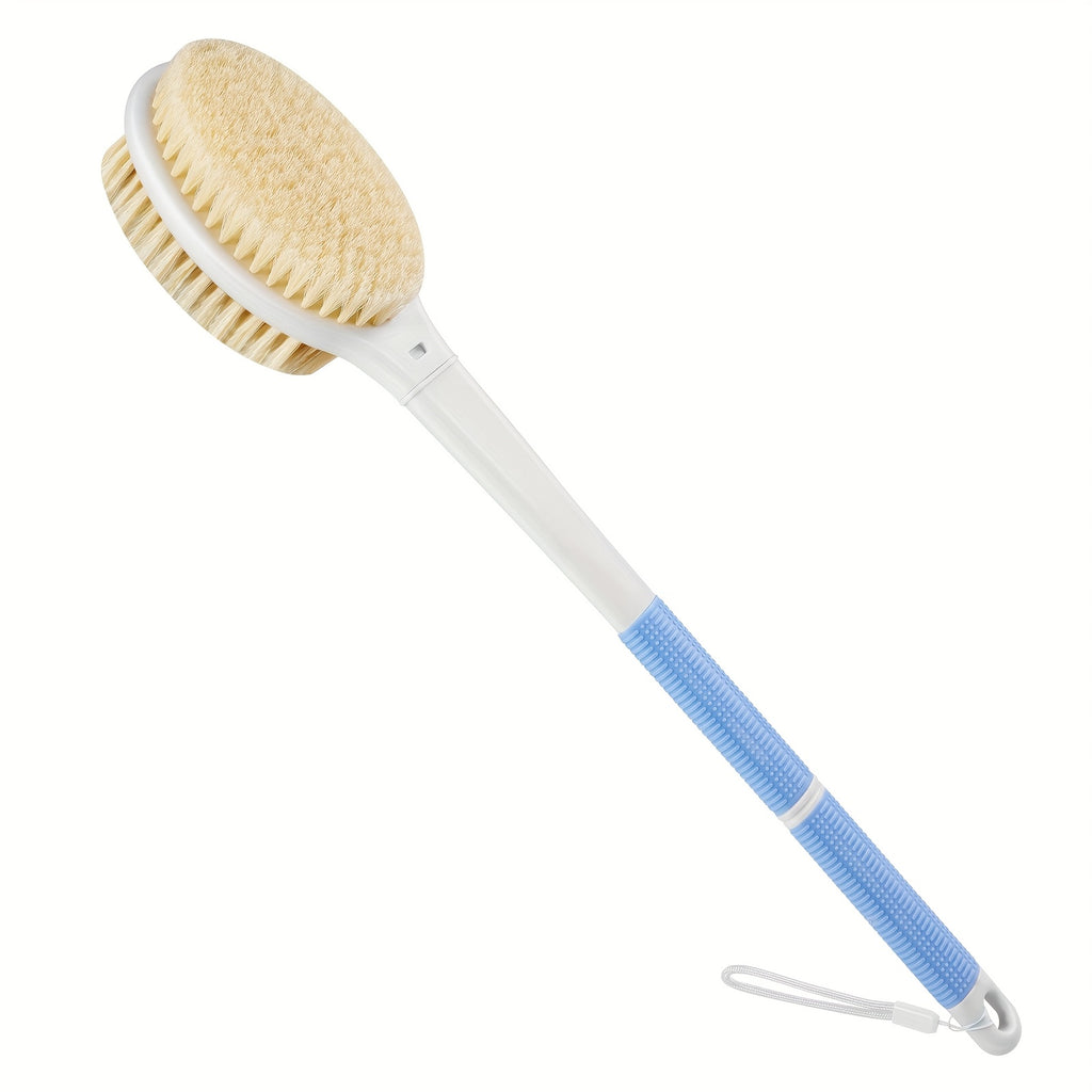 Flexible Bath Brush with Non-Slip Handle and Hanging Rope - Durable Bristles for Gentle Exfoliation, Perfect for Shower or Spa Use, Easy to Clean and Store, Shower Brush for Bod