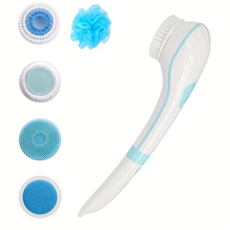 New Electric Bath Brush Home Automatic Back Scrubber Detachable Head Shower Massager, Lightweight and Portable