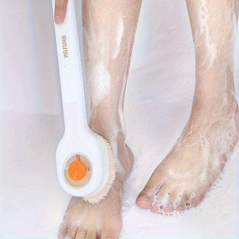 Back Scrubber Bath Brush with Soft Bristles & Ergonomic Long Handle - Fragrance-Free, Battery-Free Exfoliating Brush for Gentle Body Cleansing, Men & Women, Easy-to-Use Shower Tool, Back Scrubber for Shower, Longhandled Scrubber, Durable Scrubber