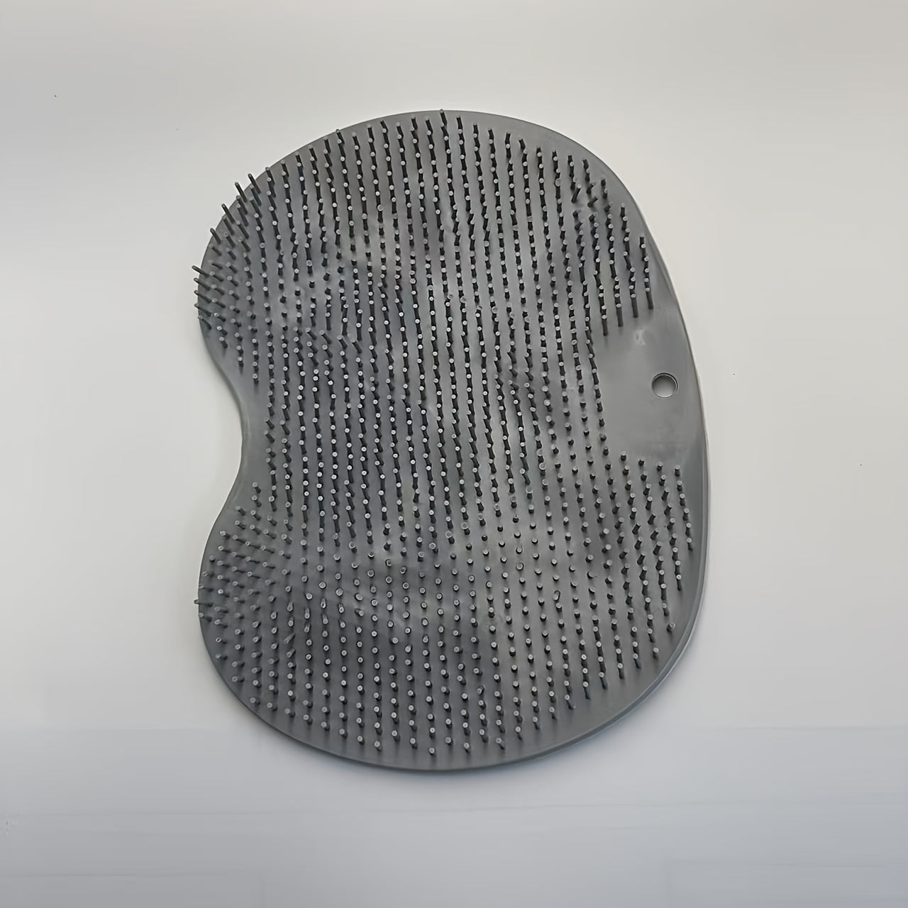 1pc Shower Cleaning Brush with Suction Cup Mount - Heavy-Duty Bath & Body Scrubber, Back Exfoliator, Shower Head Attachment for Whole Body - Non-Slip Base, Easy to Clean, Black/Gray/White - Ideal for Adults & Family Bathrooms - Unscented, Durable with