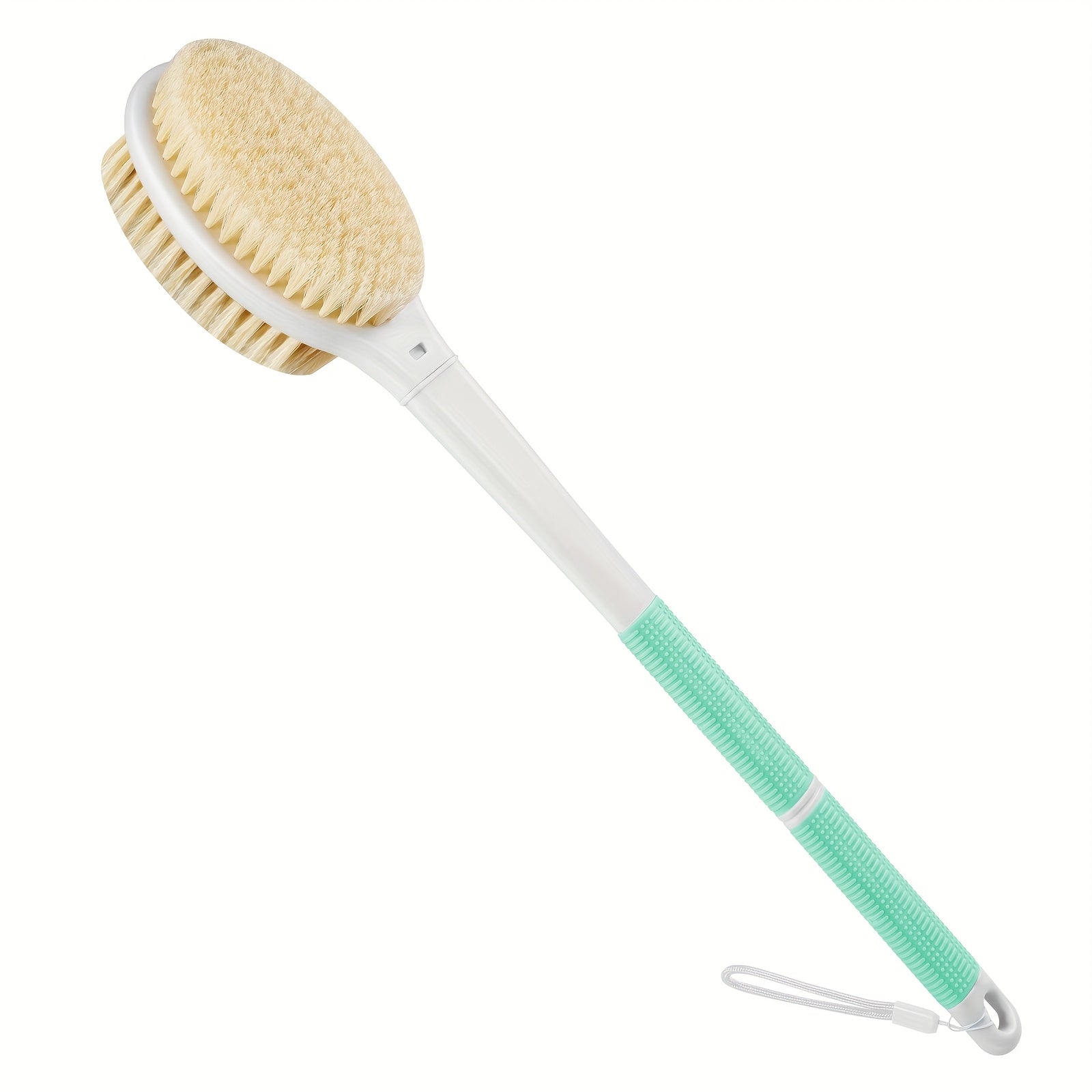 Flexible Bath Brush with Non-Slip Handle and Hanging Rope - Durable Bristles for Gentle Exfoliation, Perfect for Shower or Spa Use, Easy to Clean and Store, Shower Brush for Bod