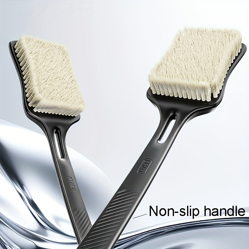 LHM Long Handle Back Scrubber Shower Brush - Exfoliating Bath Brush with Soft Bristles, Improved Skin Health, Anti-Slip Grip for Women/Men/Elderly, Hanging Hole for Storage, Body Scrubber for Hard to Reach Areas