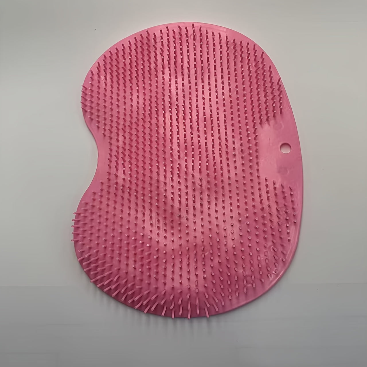 1pc Shower Cleaning Brush with Suction Cup Mount - Heavy-Duty Bath & Body Scrubber, Back Exfoliator, Shower Head Attachment for Whole Body - Non-Slip Base, Easy to Clean, Black/Gray/White - Ideal for Adults & Family Bathrooms - Unscented, Durable with